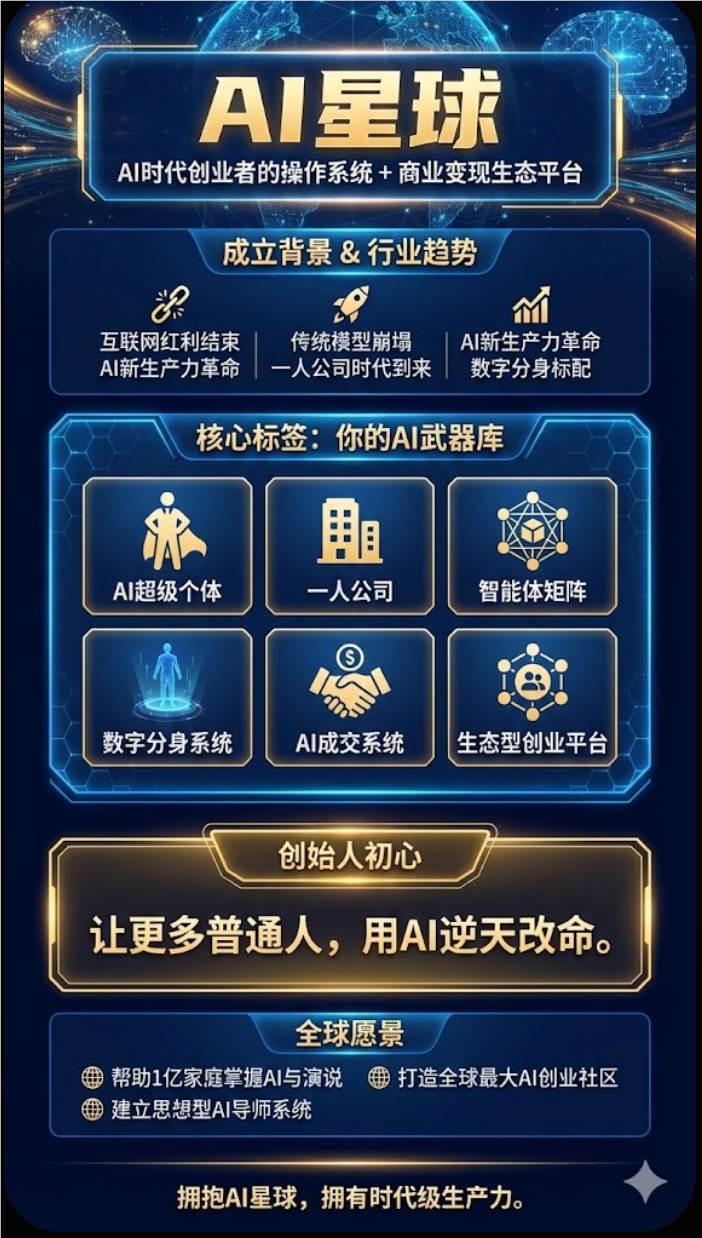 姬剑晶发布“2026一人公司革命”战略，AI星球布局AI超级个体赛道